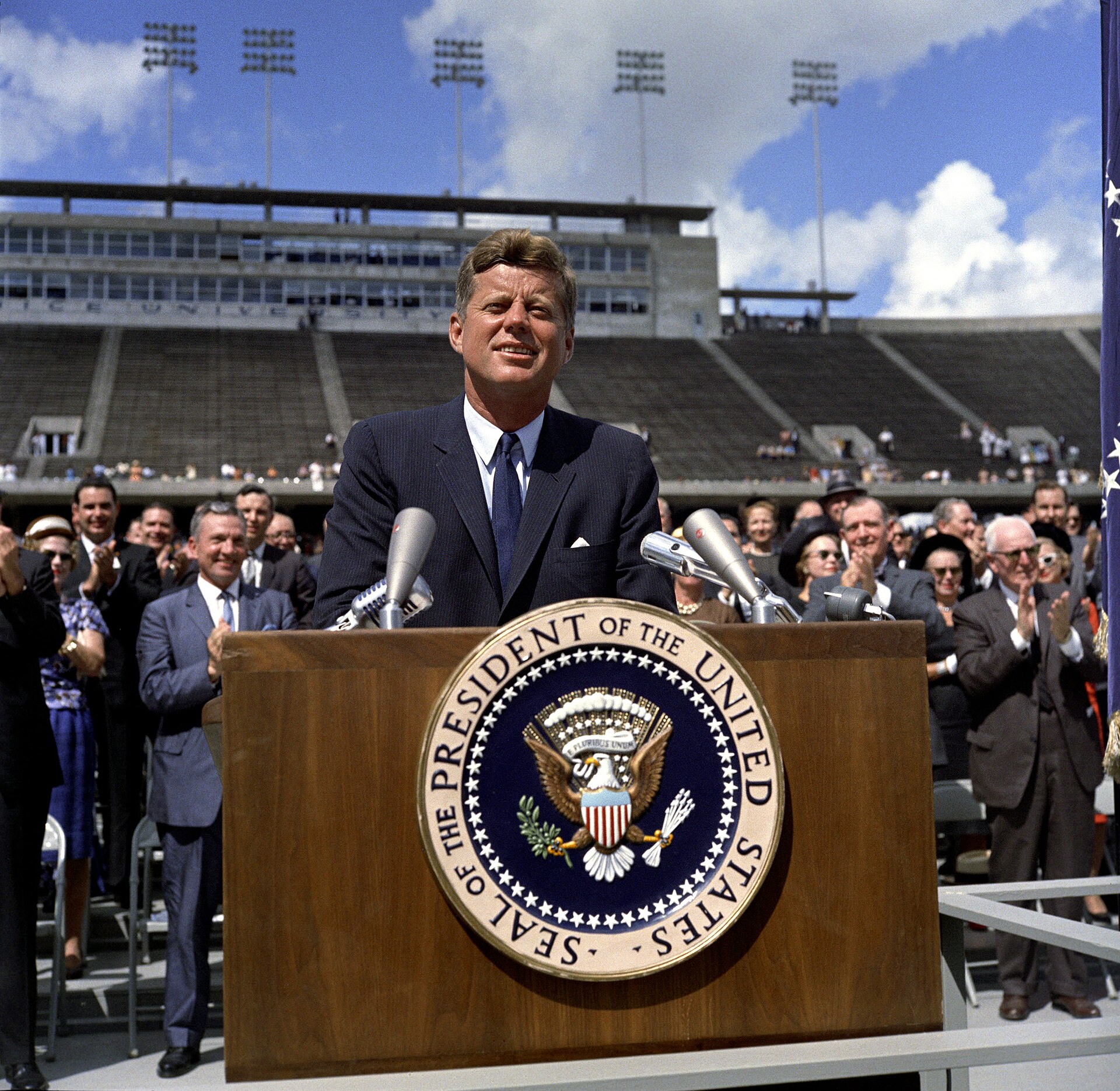 John F. Kennedy przemawia na Rice University w 1962 roku